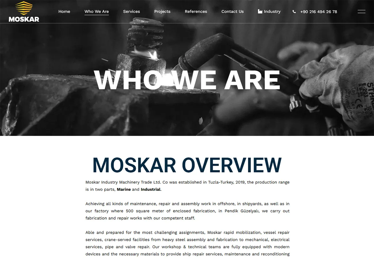 Moskar Web Site Projesi