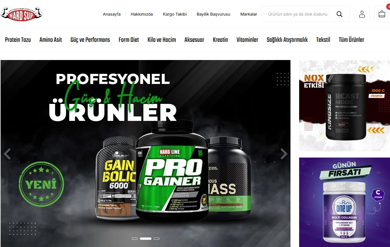 Hard Sup E-Ticaret Projesi
