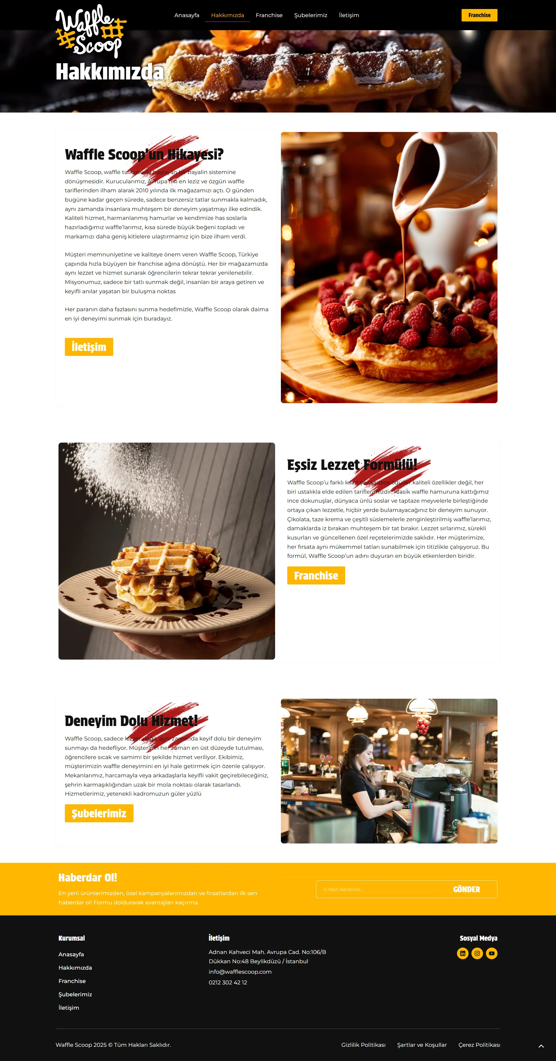 Waffle Scoop Web Projesi