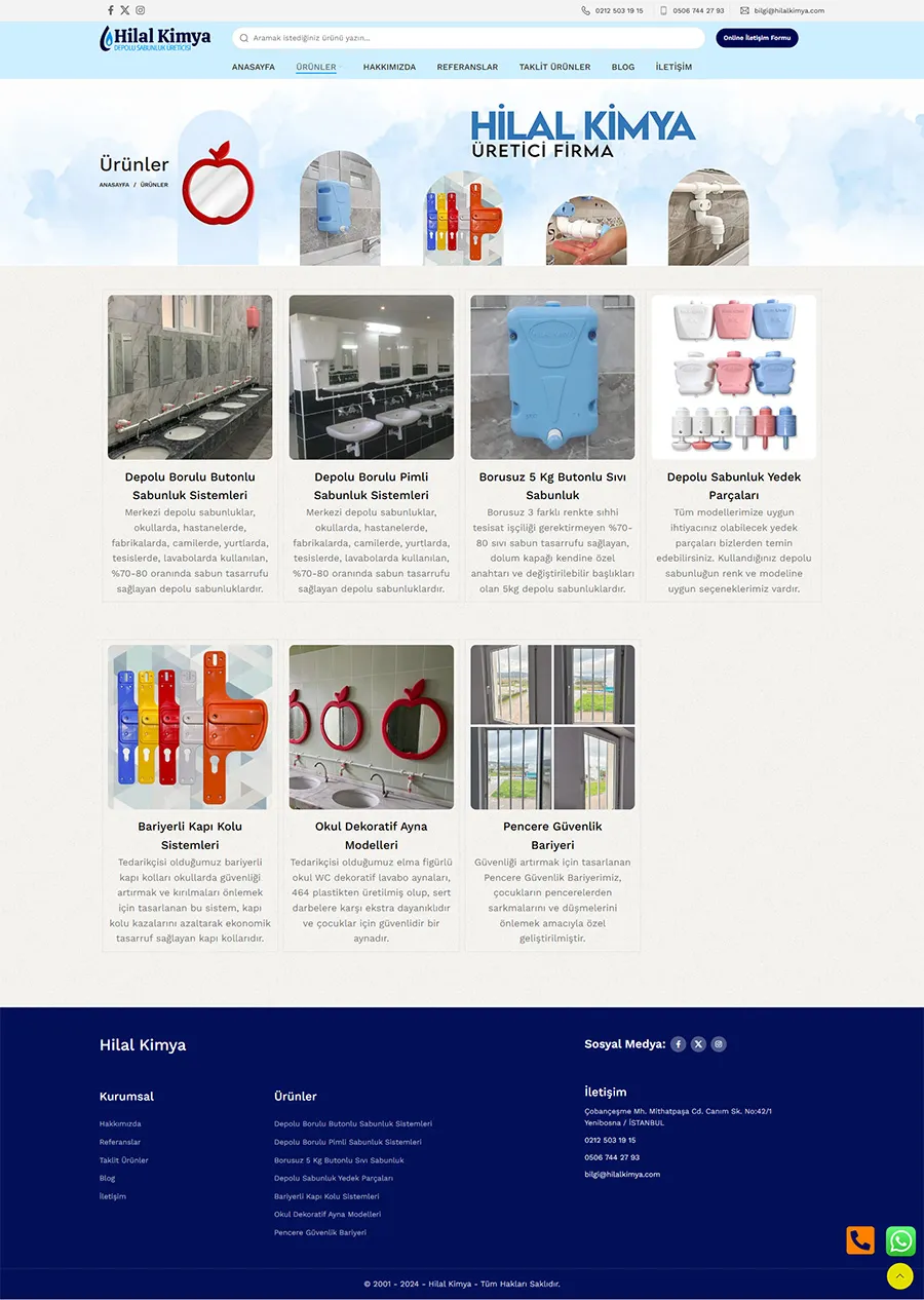 Hilal Kimya Web Projesi