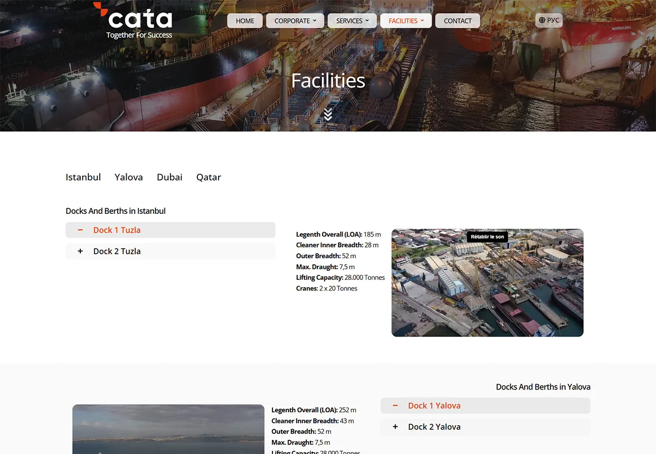 Cata Ship Repair Web Site Projesi