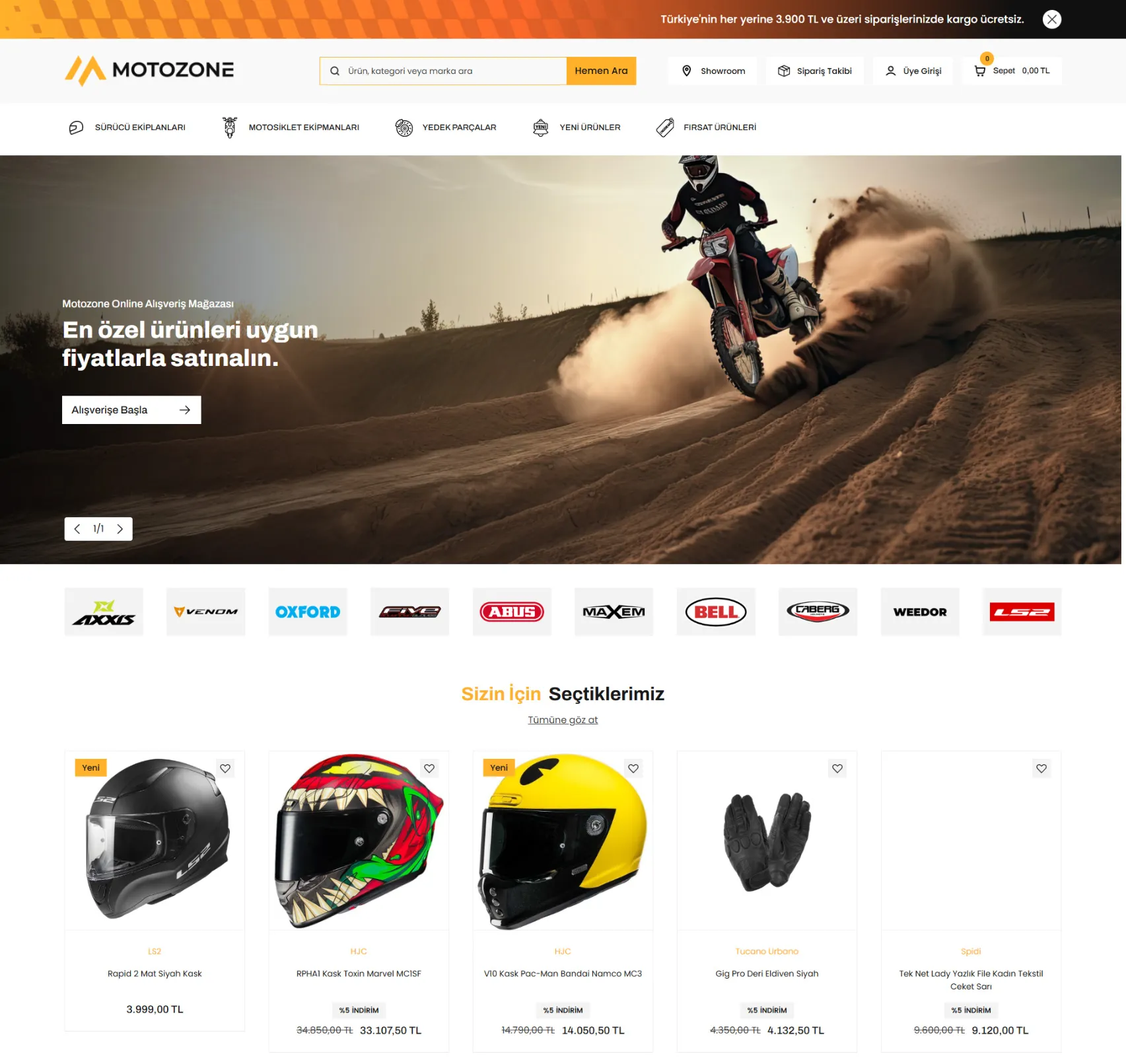Motozone E-Ticaret Projesi