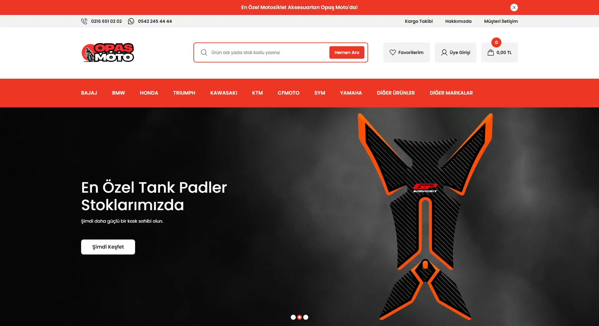 Opaş Moto E-Ticaret Projesi