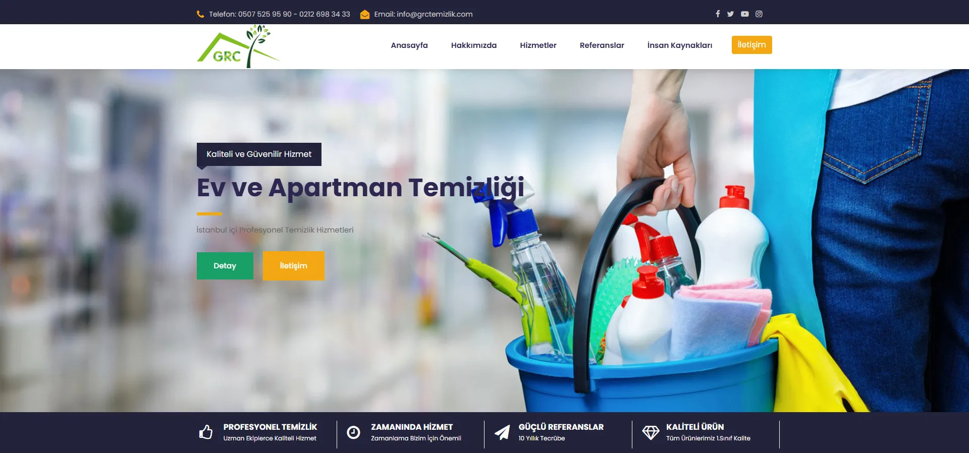 GRC Temizlik Web Projesi