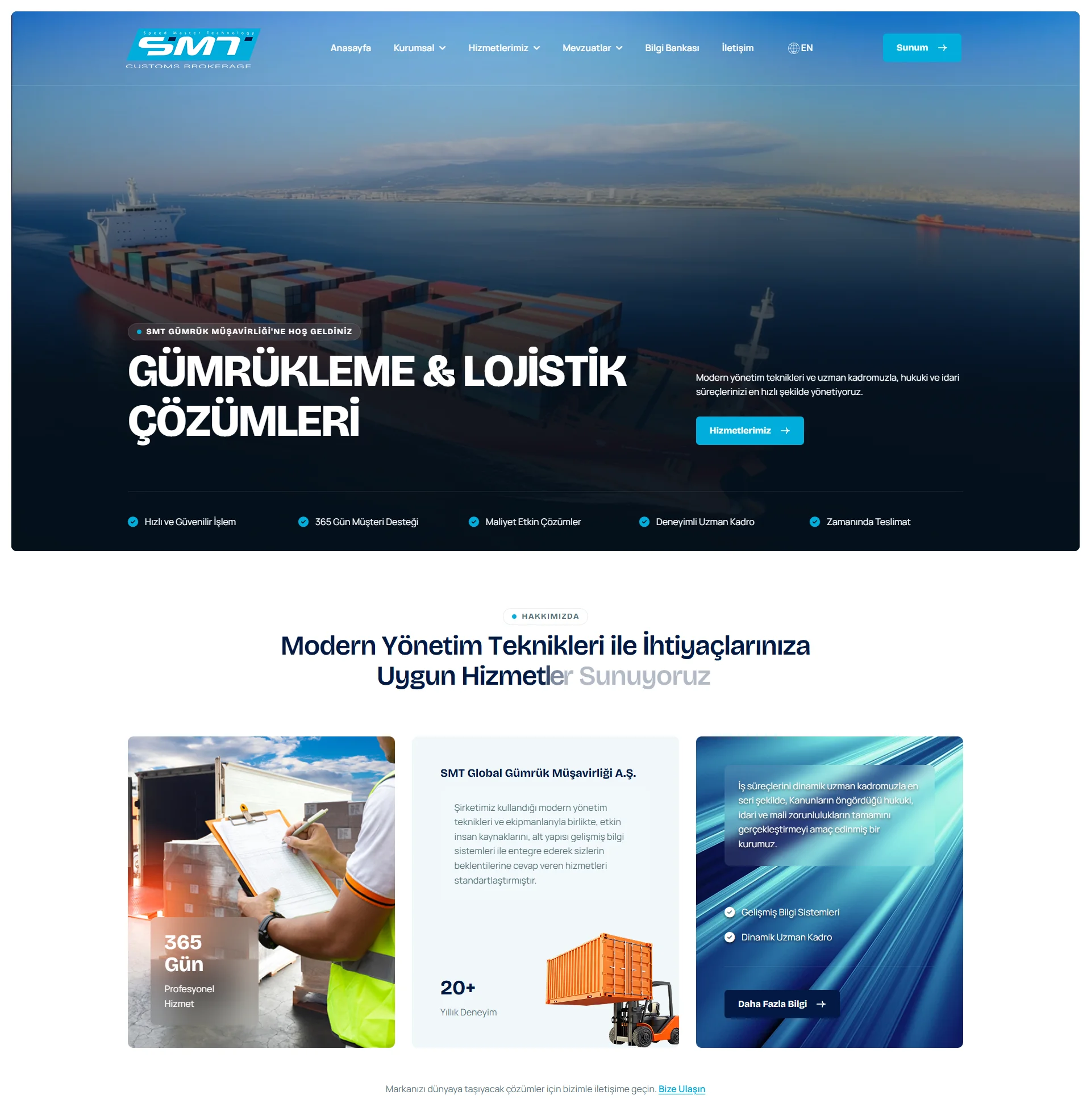 SMT Global Gümrük Web Projesi