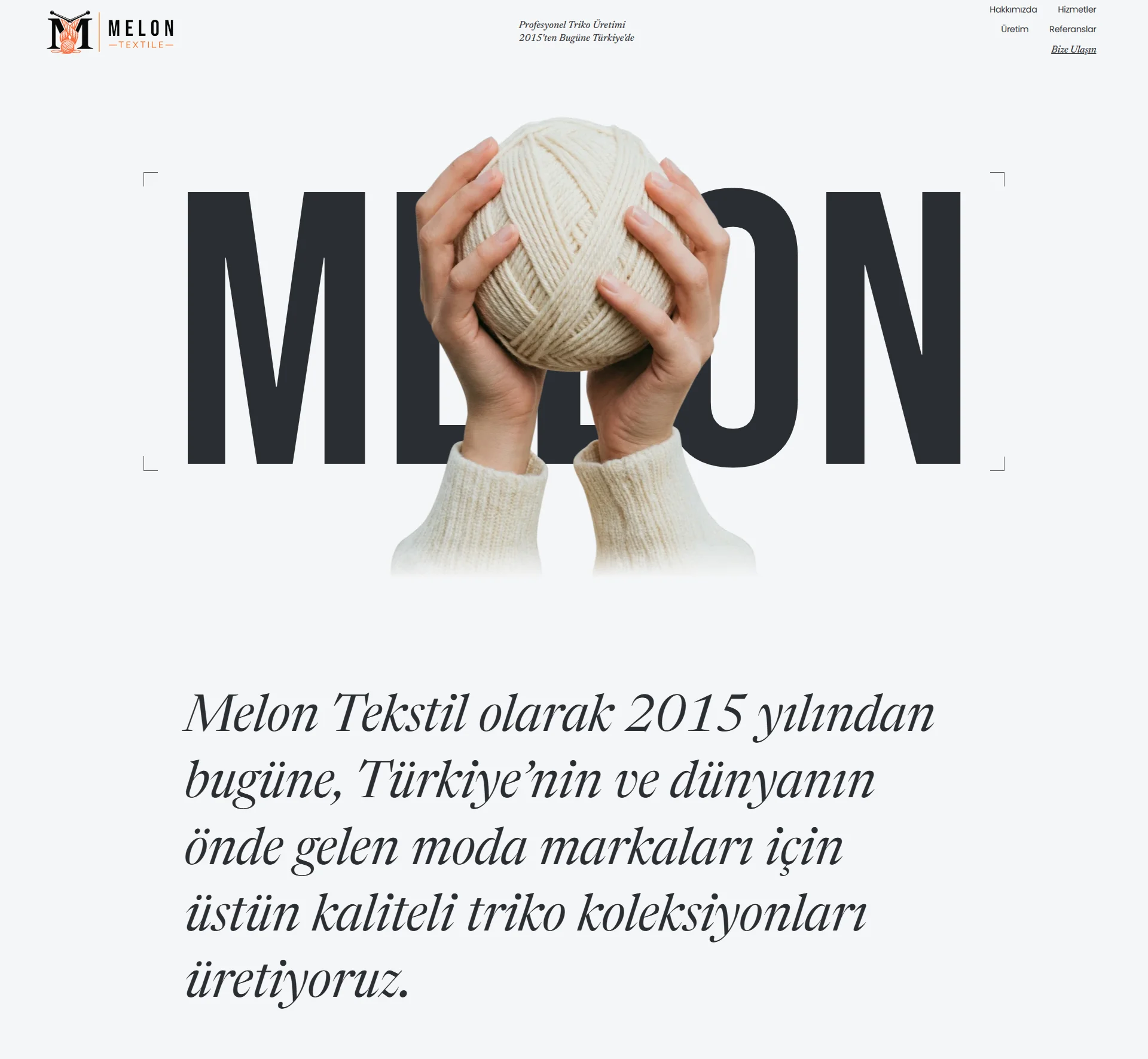 Melon Tekstil Web Sitesi Projesi