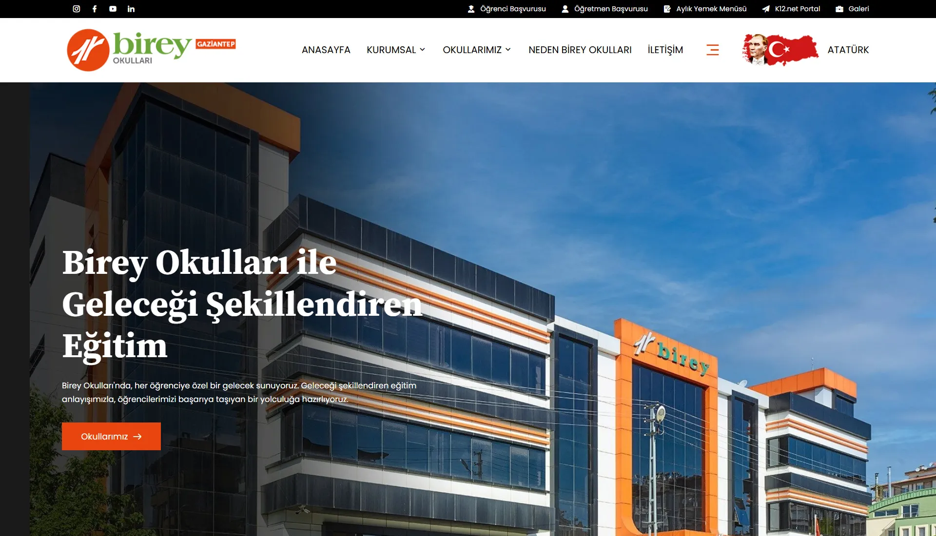 Birey Okulları Web Sitesi Projesi