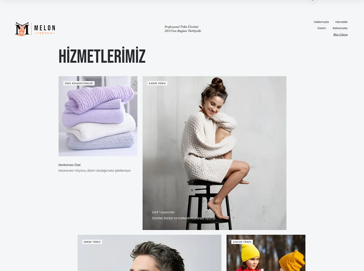 Melon Tekstil Web Sitesi Projesi